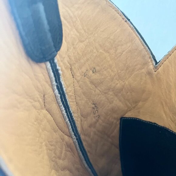 Rod Patrick Womens Cowboy Boots 6A Black Caiman Western Cowgirl Tall Pointed Toe - Picture 9 of 12